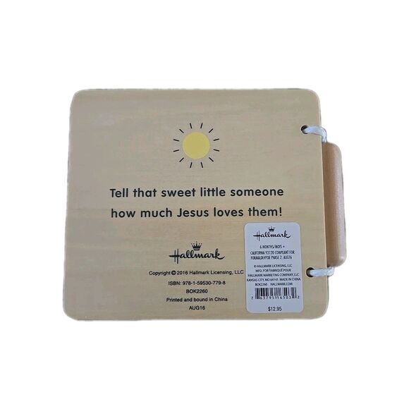 Jesus Loves You Wooden Board Book By Diana Manning Baby Hallmark 2016 Pre-owned - Picture 2 of 5